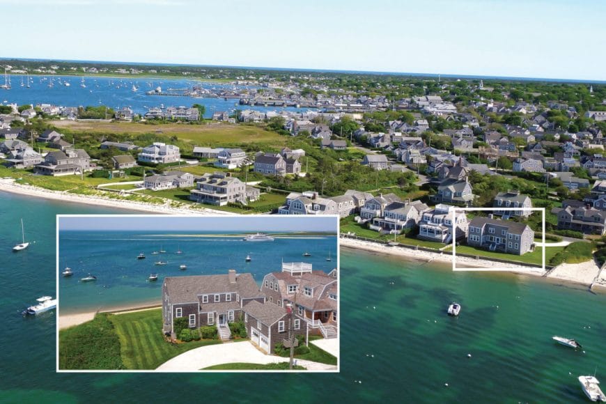 45 Hulbert Avenue | Great Point Properties | Bill Liddle, Laura Fletcher | $16,995,000 | Enjoy the breathtaking views from this Brant Point property, where with the changing of the seasons comes a maritime parade of boats as they sail in and out of the Jetties, with Coatue serving as a backdrop. To the west is Jetties Beach, and to the east is the beacon light of Brant Point Lighthouse. The shoreline and bulkhead provide a front row seat for the 4th of July fireworks, and a sandy beach leads to a variety of aquatic activities for any sports enthusiast.